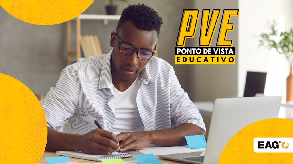 Empresário usando PVE ponto de vista educativo||PVE (Ponto de Vista Eudcativo) para mudança na cultura organizacional||PVE||PVE||PVE||Ajuda||PVE||ponto de vista educativo